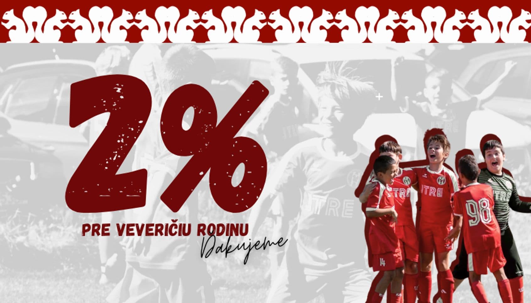 2% pre veveričiu rodinu