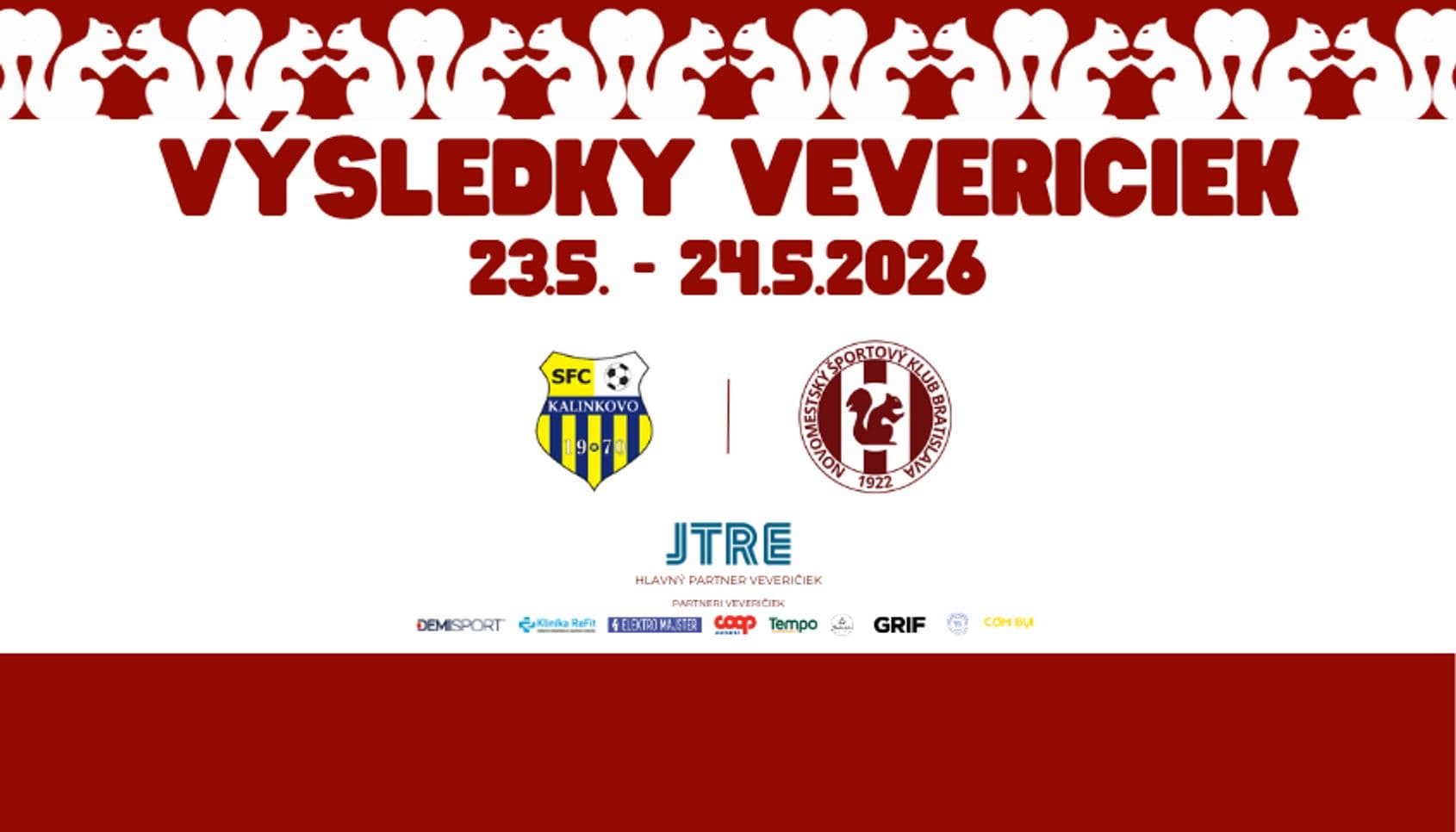 6 bodový víkend Novomešťanov a výsledky veveričiek: sobota 23.5. - nedeľa 24.5.2026