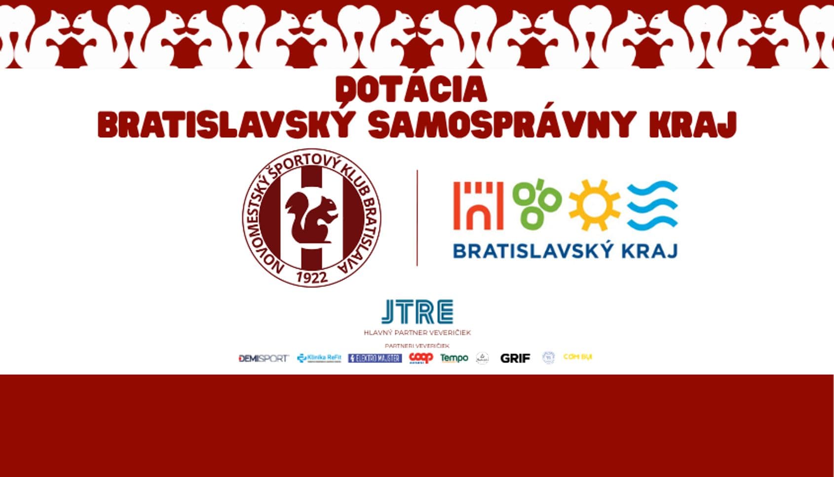 Bratislavský samosprávny kraj podporil naše veveričky aj tento rok!